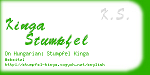 kinga stumpfel business card